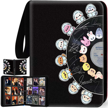 Stray Photocards Binder 1008 Pockets, Stray Fans Gifts & SKZOO Merch Collectors, 9-Pocket Portable Waterproof Display Kpop Photo Cards Collector Ablum
