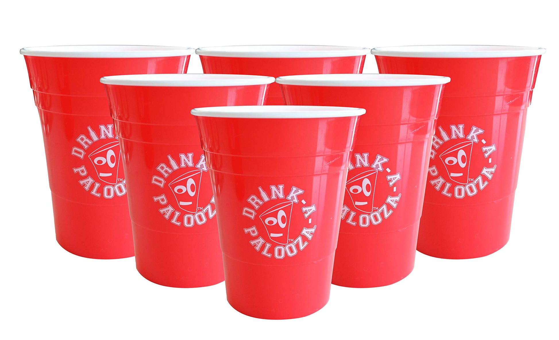 DRINK-A-PALOOZA: plastic Party Cups 16 oz hard plastic, 4 pack | Party Supplies for Adults