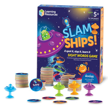 Learning Resources Slam Ships Sight Words Game - Phonics Flash Cards,Montessori Spelling, Homeschool, Classroom Must Haves, Teacher Supplies, Gifts