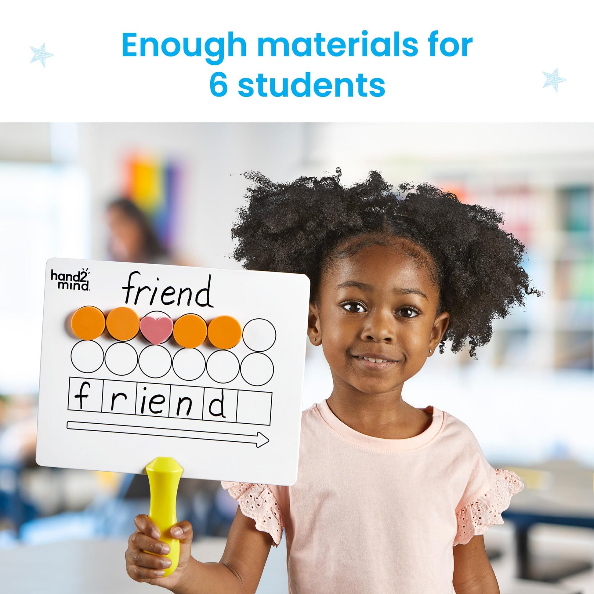 hand2mind Elkonin Box Magnetic Answer Board, Word Mapping Paddles, Elkonin Boxes Dry Erase Blending Board, Phonemic Awareness, Phonics Manipulatives