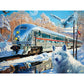 Bits and Pieces 1000 Piece Puzzles for Adults - Large 20" x 27" Jigsaw Puzzles 1000 Pieces Train in Winter Landcape, Random Die Cut, No 2 Pieces