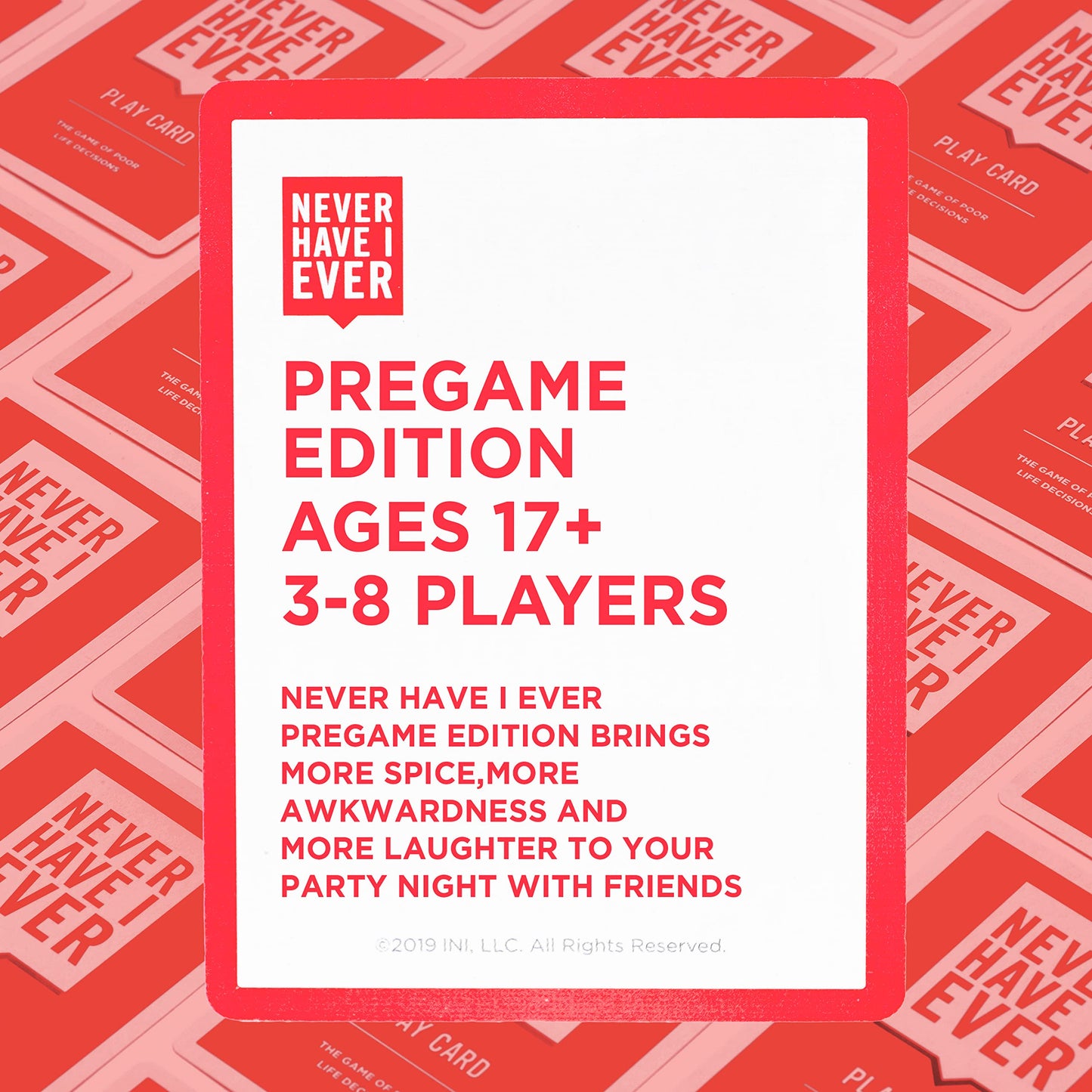 Never Have I Ever Pregame Edition Card Game Set | Fun Game Night Party Games for Adults, College Students | for 3+ Players | Ages 17 +