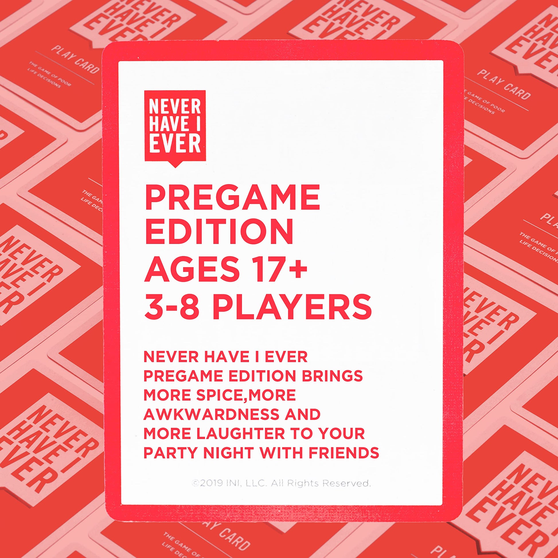 Never Have I Ever Pregame Edition Card Game Set | Fun Game Night Party Games for Adults, College Students | for 3+ Players | Ages 17 +