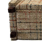 Brown Dollhouse Sofa Couch, Mini Loveseat for 6 Inch Dolls, 1:12 Scale Living Room Furniture, Retro Doll House Accessory