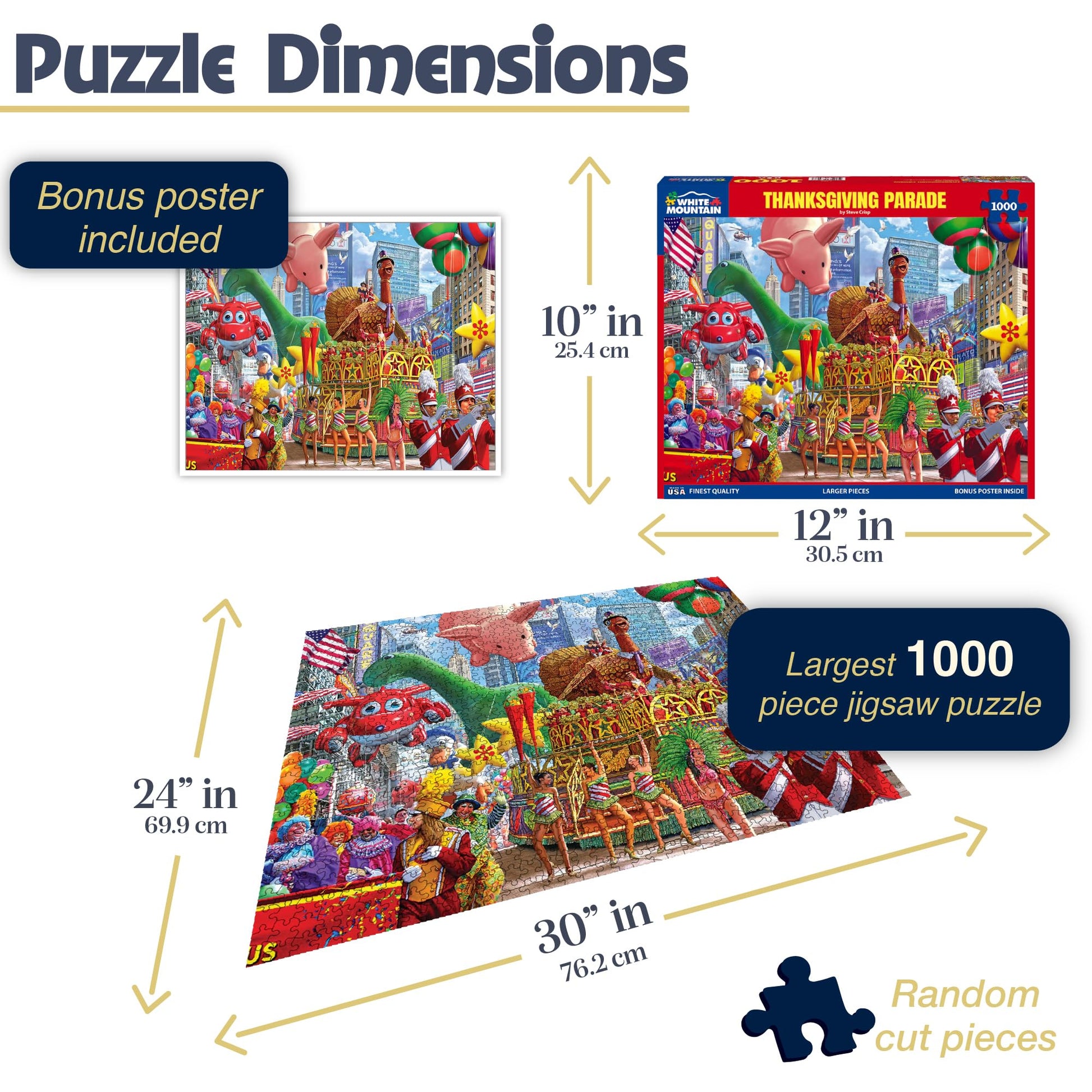 White Mountain 1000 Piece Jigsaw Puzzle, New York Thanksgiving Parade
