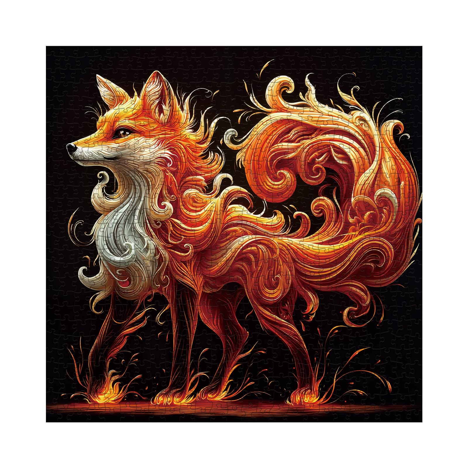 Larkipuzz Cute Art Fox Animal Challenging Puzzles for Adults 1000 Pieces