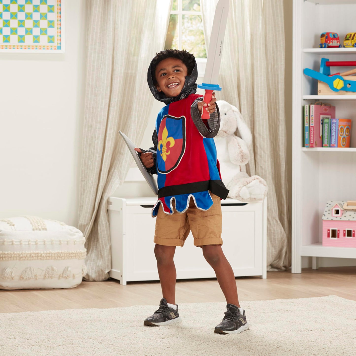 Melissa & Doug Knight Role Play Costume Dress-Up Set (4 pcs)