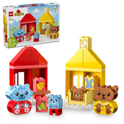 LEGO DUPLO My First Daily Routines: Eating & Bedtime Toy for Social and Emotional Roleplay, Animal Toys, Gift for Preschool Kids Ages 18 Months and