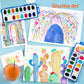 Shuttle Art 16 Colors Watercolor Paint Set Bulk, Pack of 24, Watercolor Paint Set with Paint Brushes for Kids and Adults, Washable Paint