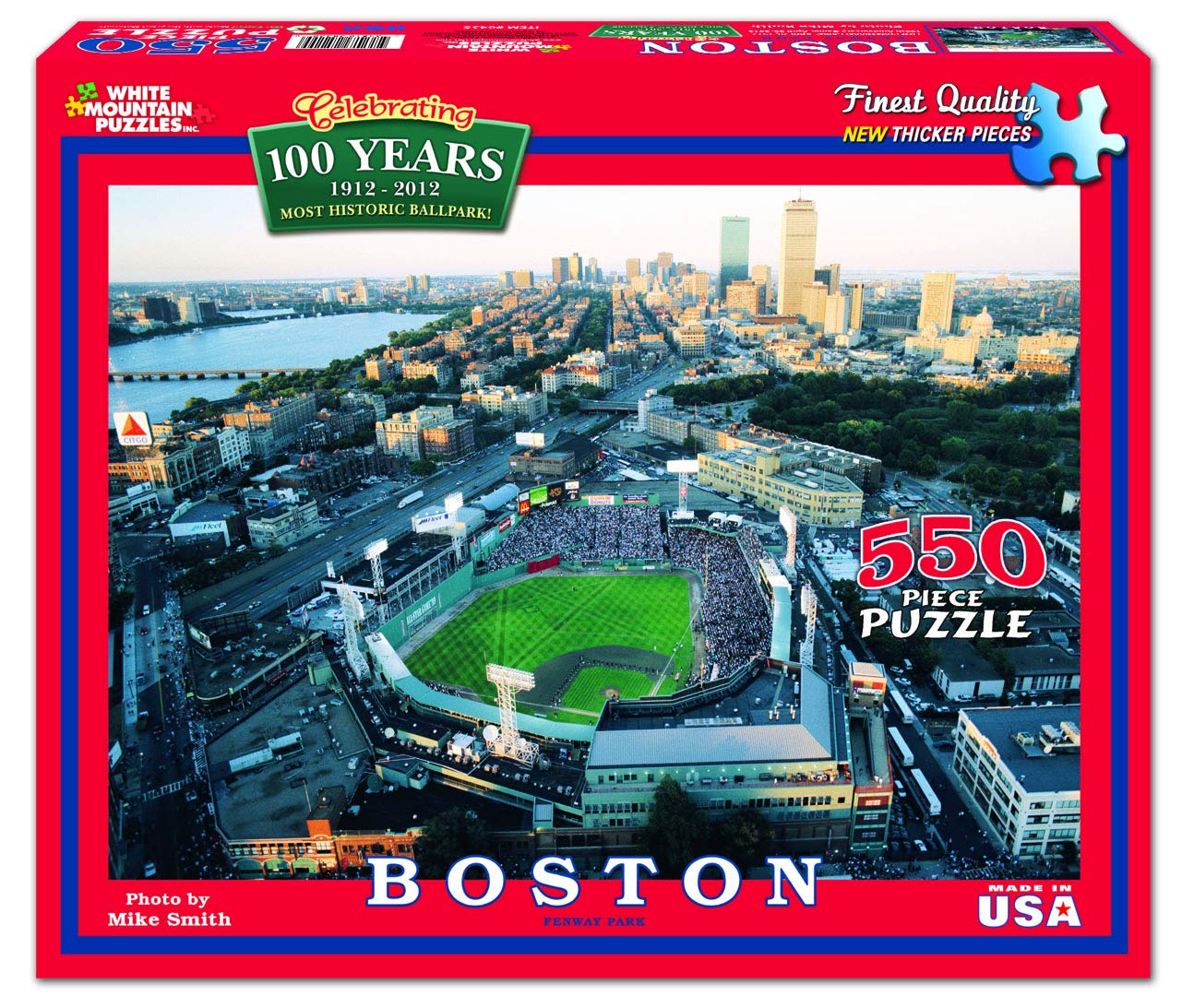 White Mountain 550 Piece Jigsaw Puzzle Sports Baseball, Boston Fenway