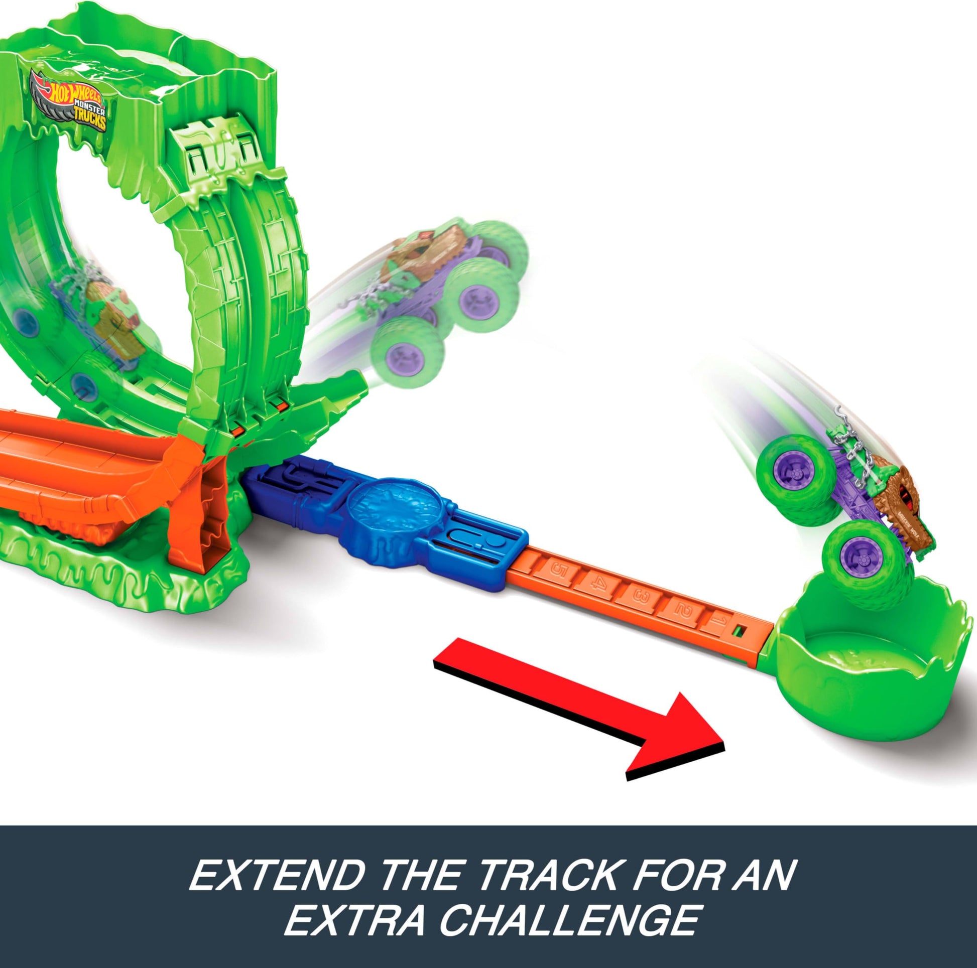 Hot Wheels Monster Trucks Mutant Chaos, Chaos Loop Challenge Playset