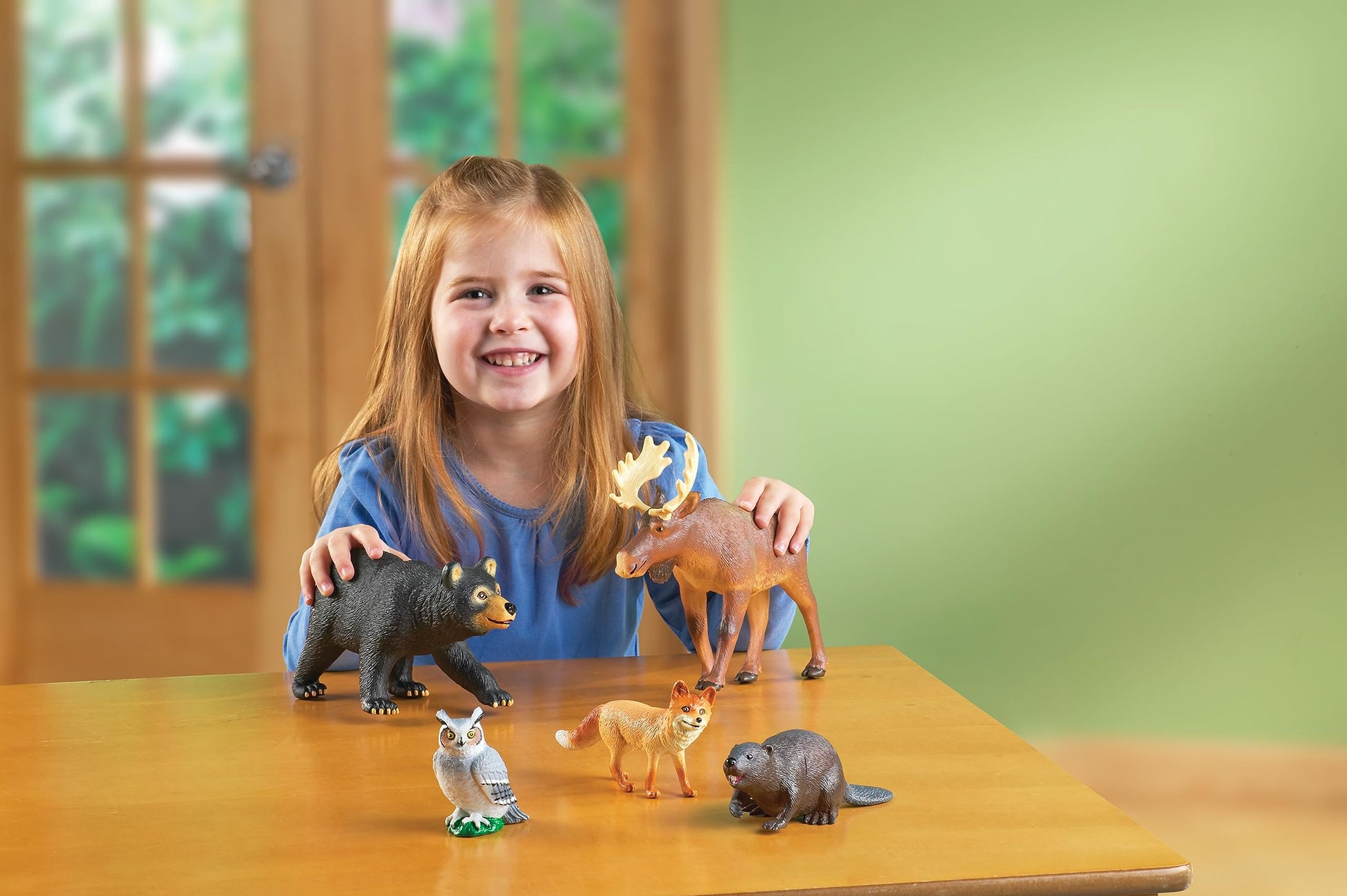 Learning Resources Jumbo Forest Animals - Fine Motor Skills for Children , School Figurines for Kids, Montessori Toddler, Imaginative Play , Party