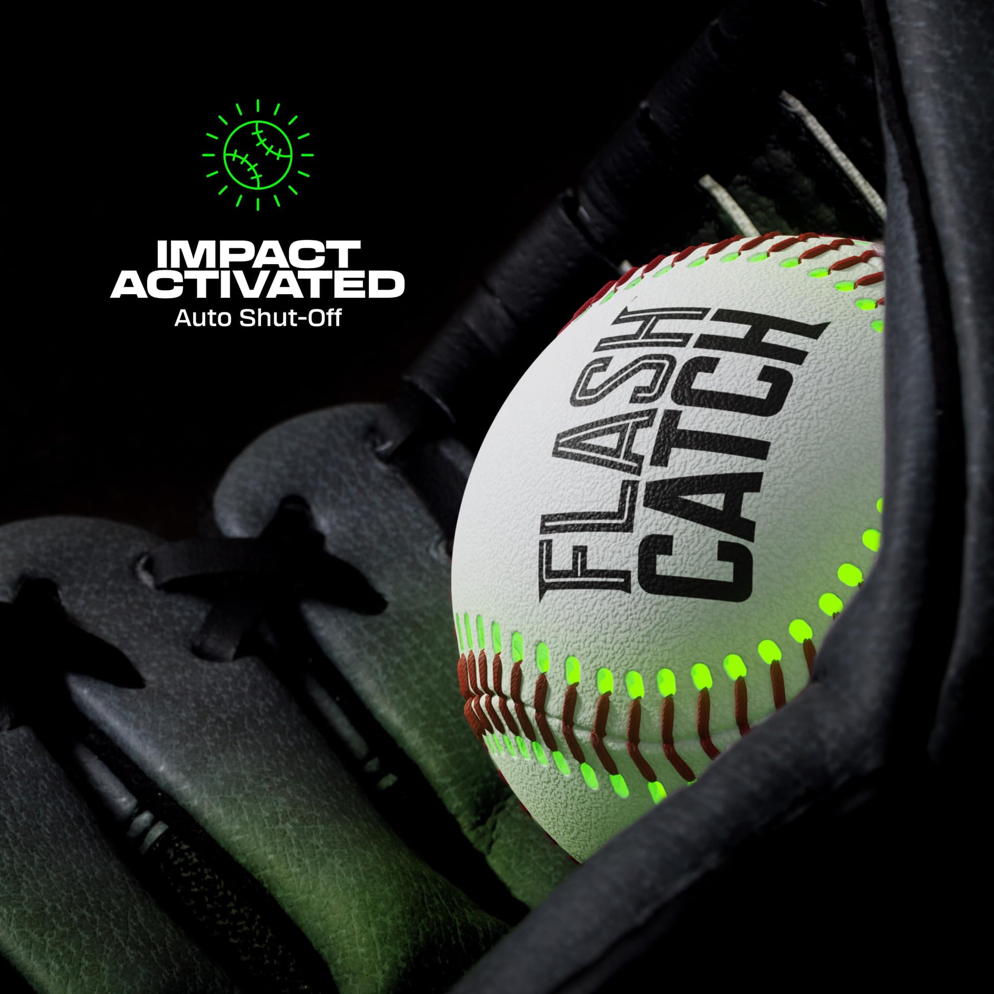 FlashCatch Rechargeable Light Up Baseball - Sports Gifts for Boys - Ball Accessories Gear Gift Ideas for Teenage Boy - Glow in Dark Balls - Cool Stuff