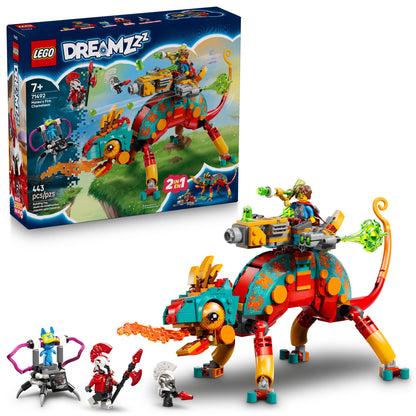 LEGO DREAMZzz Mateo’s Fire Chameleon Building Toy - Pretend Play Set for Kids, Ages 7+ - Storytelling Toy for Boys & Girls - 2 Construction Modes