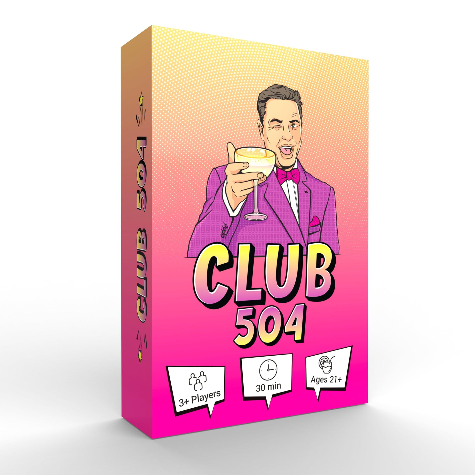 Club 504: A Twist on King’s Cup | Stylish Drinking Card Game for Adults | 47 Waterproof Cards for Parties, 21st Birthdays, and Social Gatherings |