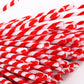 Carykon Red Striped Chenille Stems Pipe Cleaners, Pack of 100 (Striped-Red)