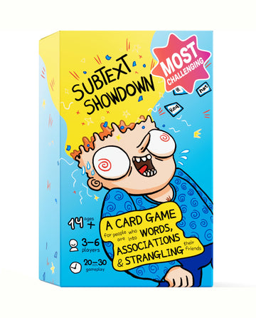 Subtext Showdown: Word Association Board Games for Adults, Teens & Family (3-6 Players) - Fun Games for Adults and Teens Groups - Funny Card Games