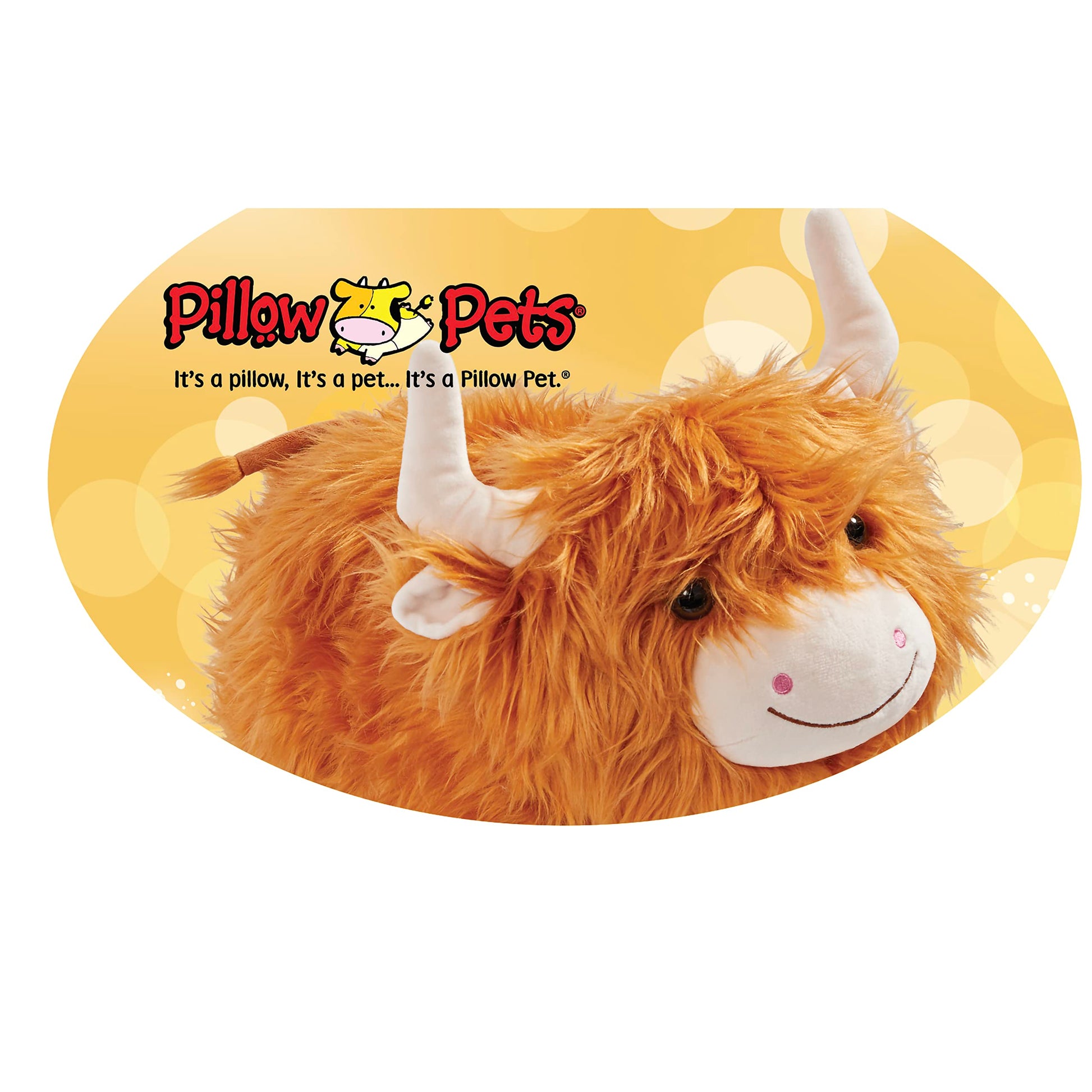 Pillow Pets Highland Cow, 18" Plush Toy
