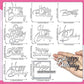 10 PCS Silver Happy Birthday Acrylic Cake Toppers Mirrored Side Cake Decorations Inserts 10 Styles (Silver)