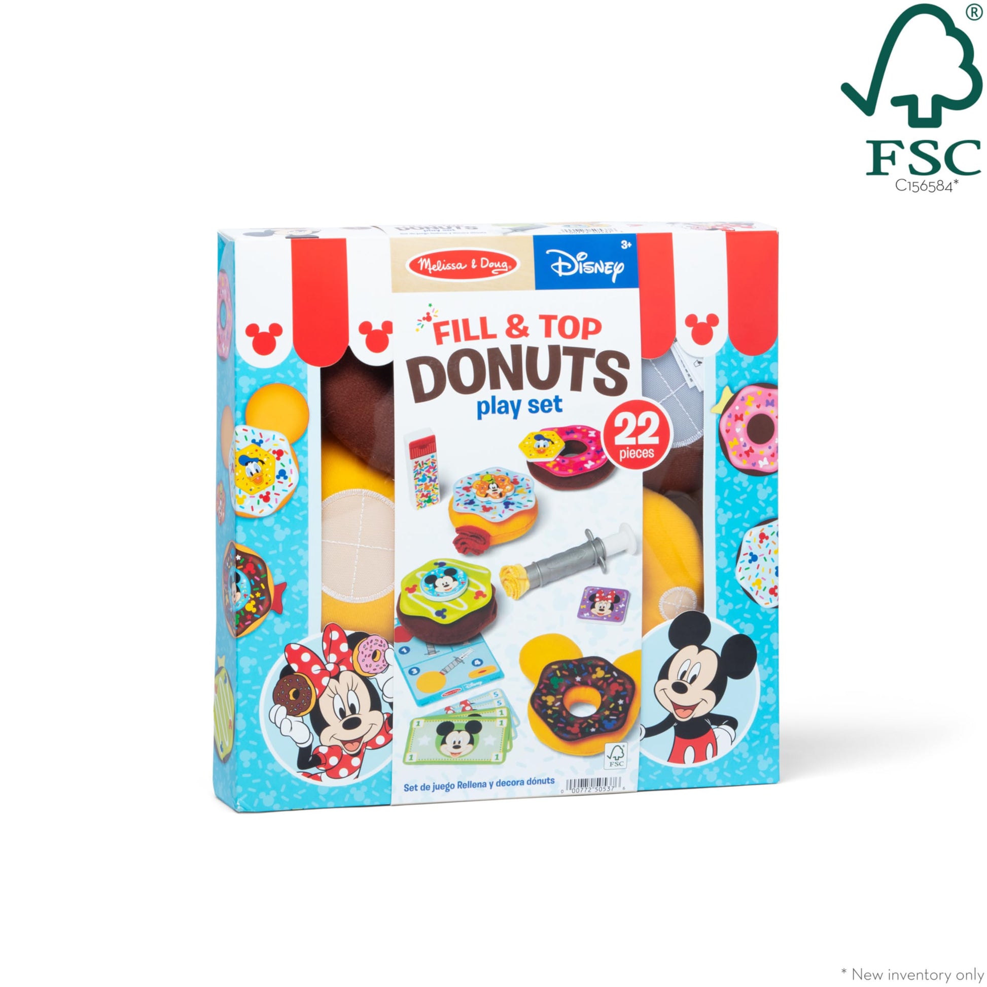 Melissa & Doug Disney Fill & Top Donut Pretend Play Food Kitchen Set