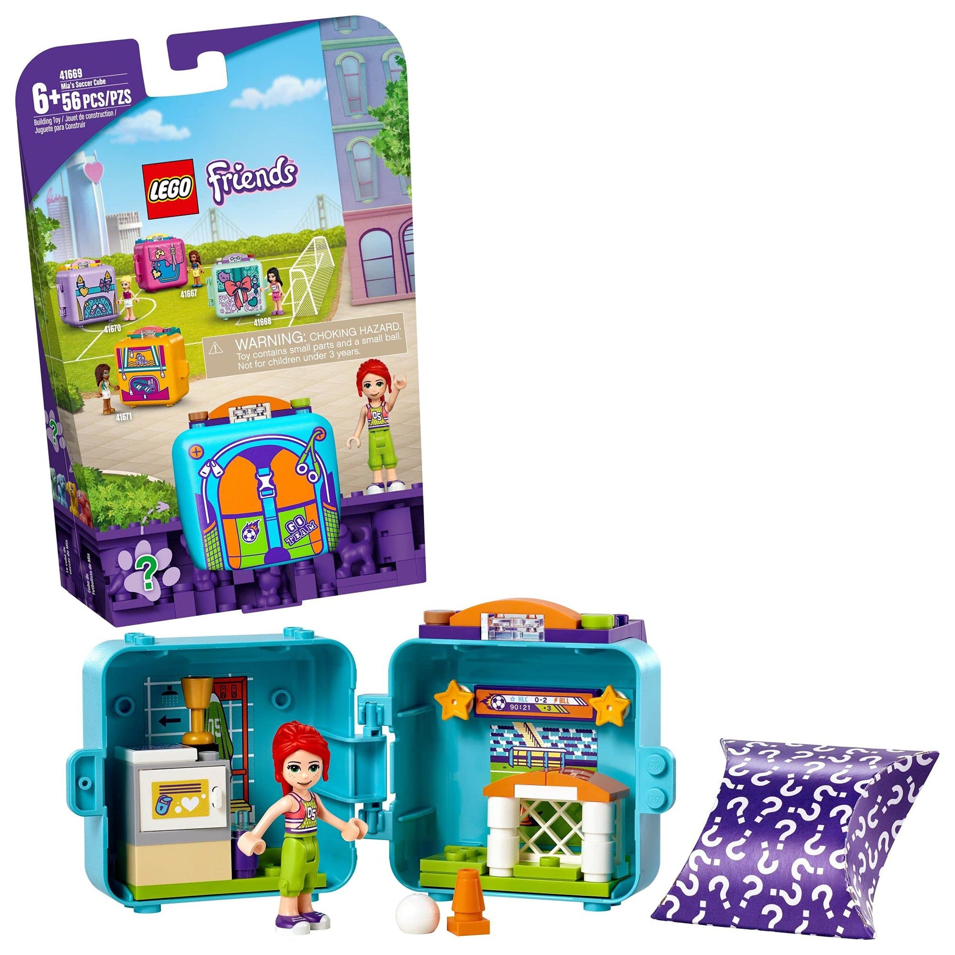 LEGO Friends Mia’s Soccer Cube 41669 Building Kit; Imagination Toy Comes with a Mini-Doll and Animal Toy to Give Creative Kids Hours of Imaginative