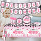 Western Cowgirl Birthday Party Decoration,142Pcs Pink Disco Cowgirl 1st Tableware Set I’m One Cowgirl Plates Napkins Cowgirl Tablecloth for My First