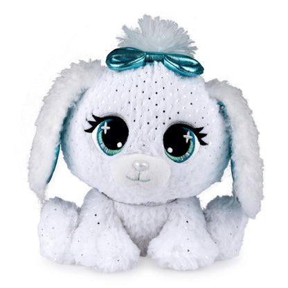 P.Lushes Designer Fashion Pets Bianca Blings Premium Puppy Dog Stuffed Animal, White and Blue, 9"