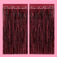 xo, Fetti Burgundy Red Party Curtain - Set of 2 | Bachelorette Fringe Decorations, Cute Birthday Photo Booth, Party Backdrop, Wine Bday Supplies