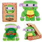 Fuggler Teenage Mutant Ninja Turtles Plushies Set for Kids - Bundle 2 Fuggler Donatello and Leonardo 9 Inch Dolls, Plus Sticker & More | TMNT Funny