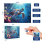 Sea Turtle (#3) - 1000 Piece Jigsaw Puzzle for Adults | Premium European Blue Board | Satin Low-Glare Finish | Ribbon Cut | Bonus Poster |