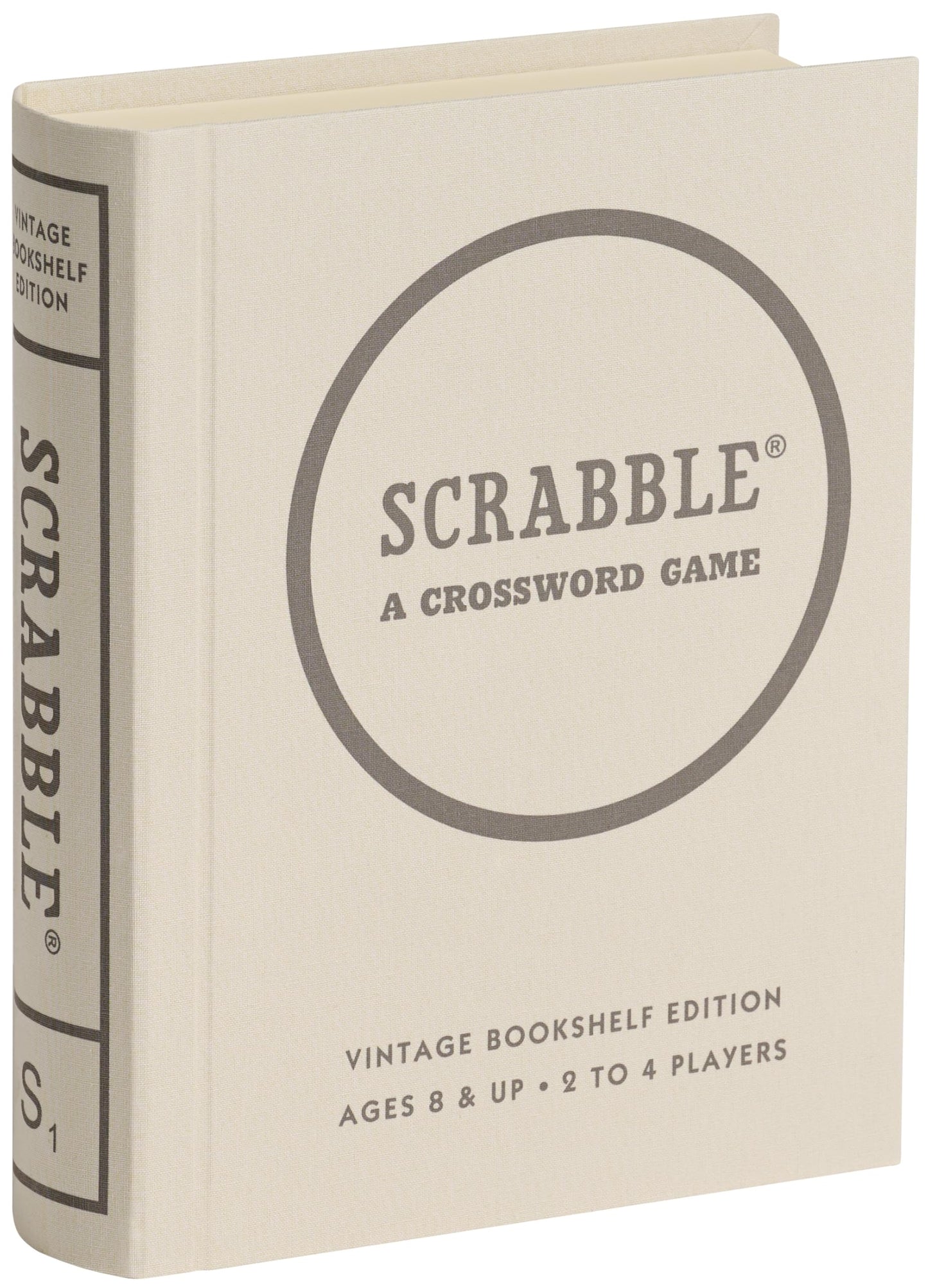 WS Game Company Scrabble Vintage Bookshelf Edition for 2 to 4 Players, Ages 8+