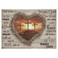 Larkipuzz Christian Heart Cross Puzzles for Adults 1000 Pieces, Vintage Love Religious Bible Jigsaw Puzzle, Inspirational Scripture Sunset Landscape