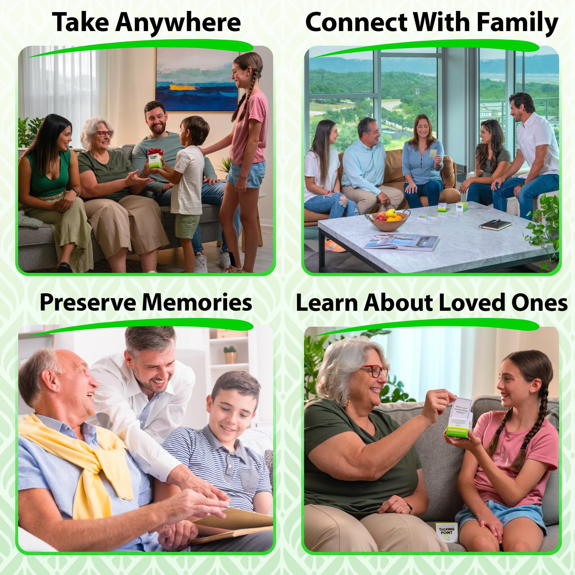 200 Conversation Cards for Grandparents & Family - Questions to Share Life Stories & Preserve Memories - Family Storytelling Card Game - Meaningful