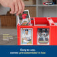 BCW Collectible Card Bin - Red | Holds 3200 Cards | Includes 4 Dividers | Storage for Pokémon, MTG & Sports Cards