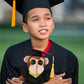 DolliBu Big Eye Monkey Graduation Plush Toy - Super Soft Graduation Stuffed Animal Dress Up with Gown and Cap with Tassel Outfit with Personalization