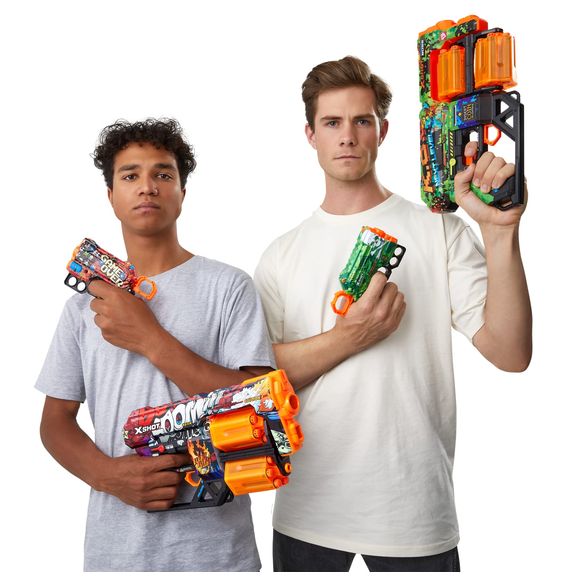 XShot Skins Dread - K.O (24 Darts) by ZURU, Easy Reload, Air Pocket Technology, Toy Foam Dart Blaster for Kids, Teens, Adults, Frustration Free