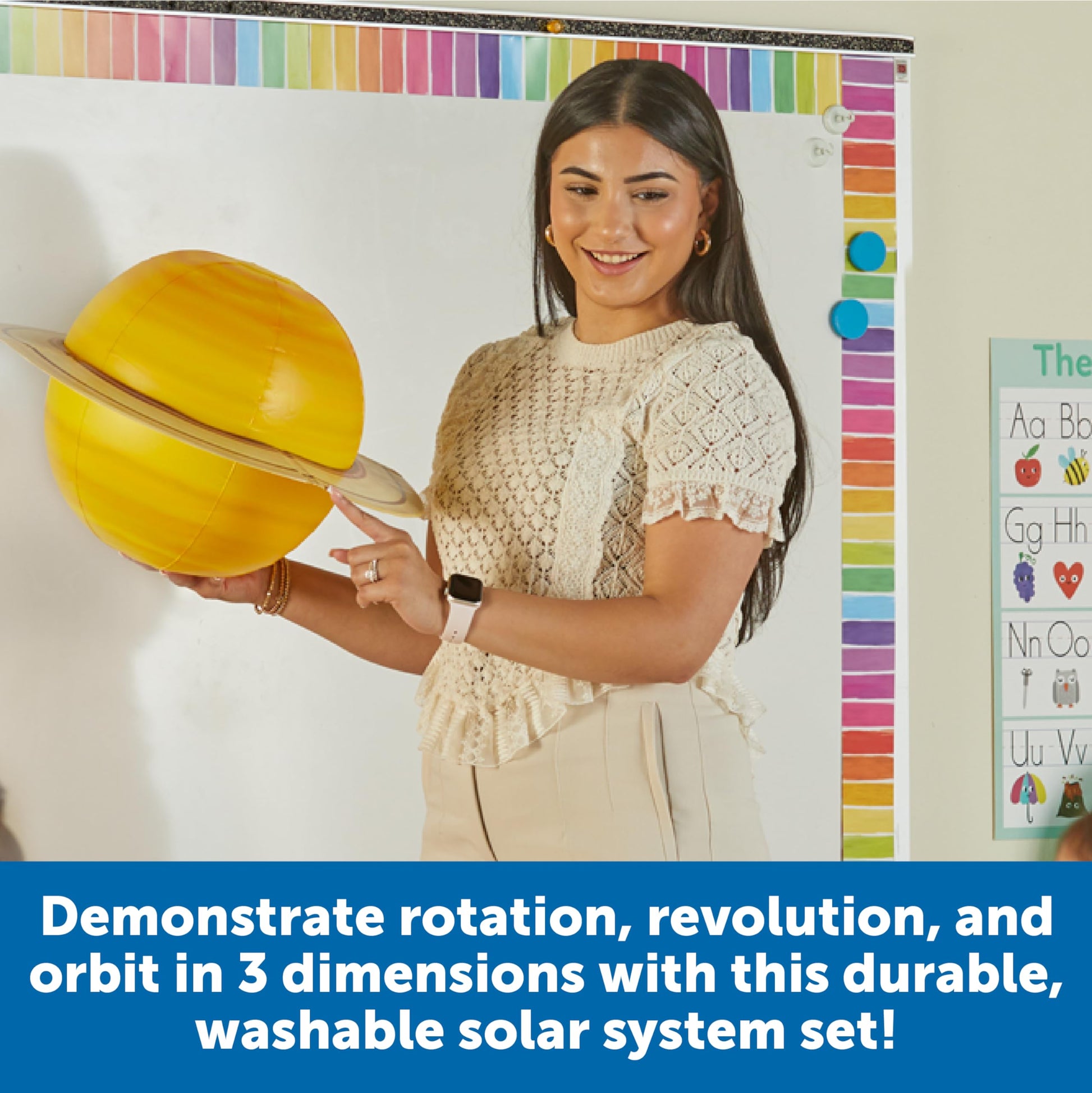 Learning Resources Giant Inflatable Solar System - Project Kit, Space and Planet Model, Constellation Classroom Globe, STEM Science Projects Gifts