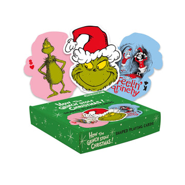 Aquarius Grinch Shaped Playing Cards - Grinch Themed Deck of Cards for Your Favorite Card Games - Officially Licensed Grinch Merchandise