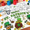 43.3 x 31.5 Inch St Patrick’s Day Coloring Tablecloth - Disposable Color-in Paper Table Cover for Party Dining, Classroom Decorations and Holiday