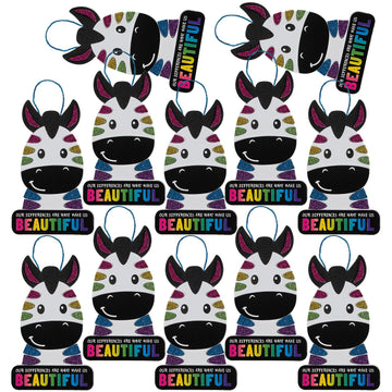Fun Express Rainbow Zebra Sign Craft Kit, Makes 12