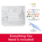 Aquarius - Peanuts Snoopy Chill Art by Numbers, Painting Kit, 16 x 20