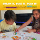 Blank Board Game Kit for Kids & Families - Make Your Own Game with 180+ Pieces: Double-Sided Blank Game Board, Blank Cards, Dice, Wooden Tokens