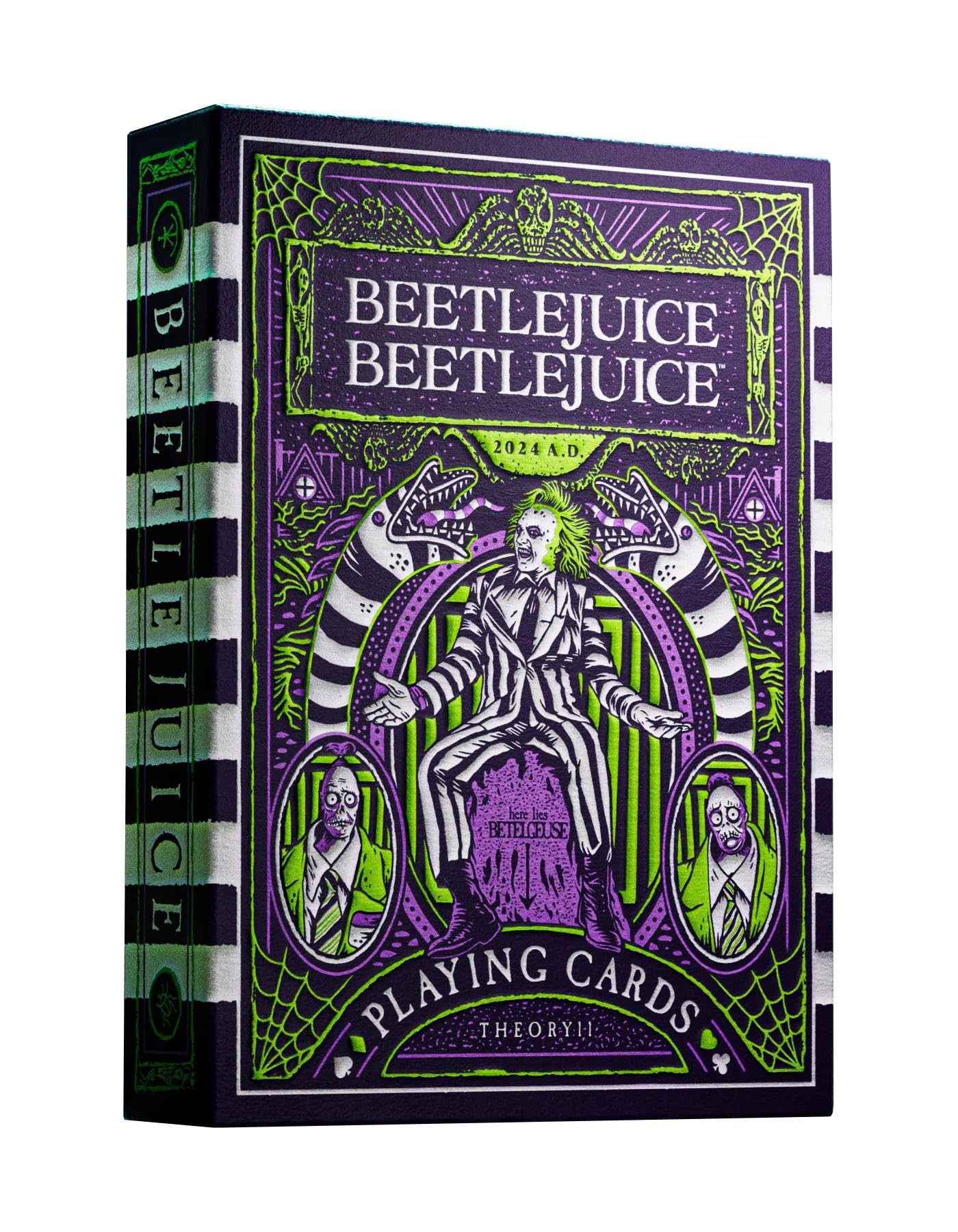 theory11 Beetlejuice Playing Cards - Broadway Musical Poker Deck with Custom Illustrated Art, Magic, Cardistry, Game Night Gift for Beetlejuice Fans