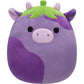 Squishmallows Original 8in Frederick The Eggplant Cow - Official Jazwares Plush (Little)