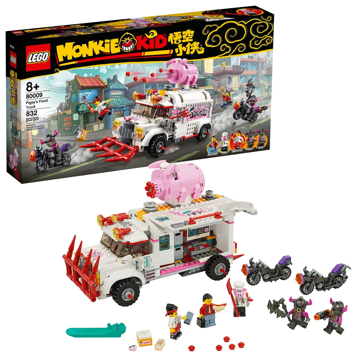 LEGO Monkie Kid: Pigsy’s Food Truck 80009 Building Kit, Gift for Kids (832 Pieces) Amazon Exclusive