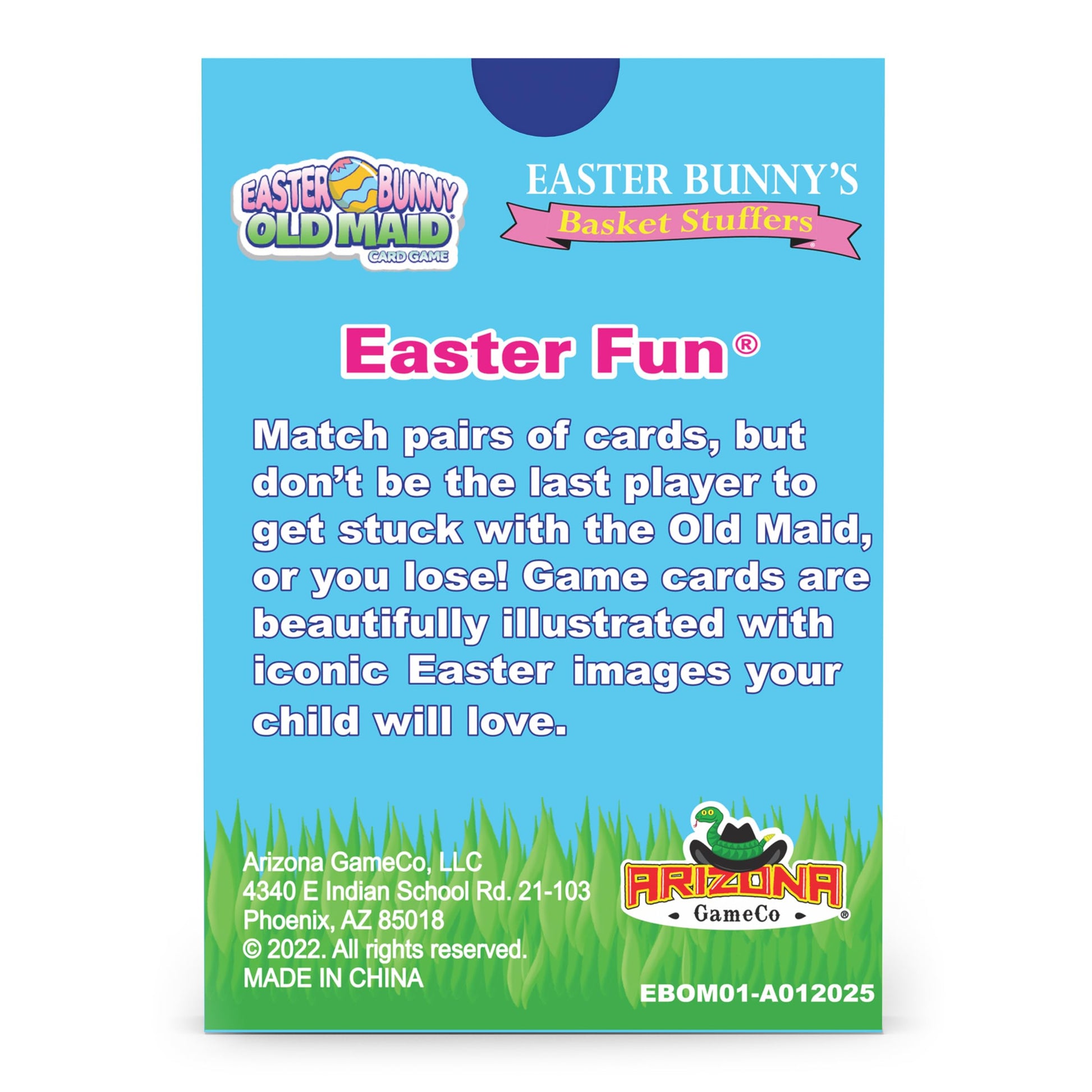 Arizona GameCo Easter Bunny Old Maid Card Game for Kids Ages 4-8, Kids Card Game, Family Card Game, Easter Basket Stuffer, Easter Gift for Boys