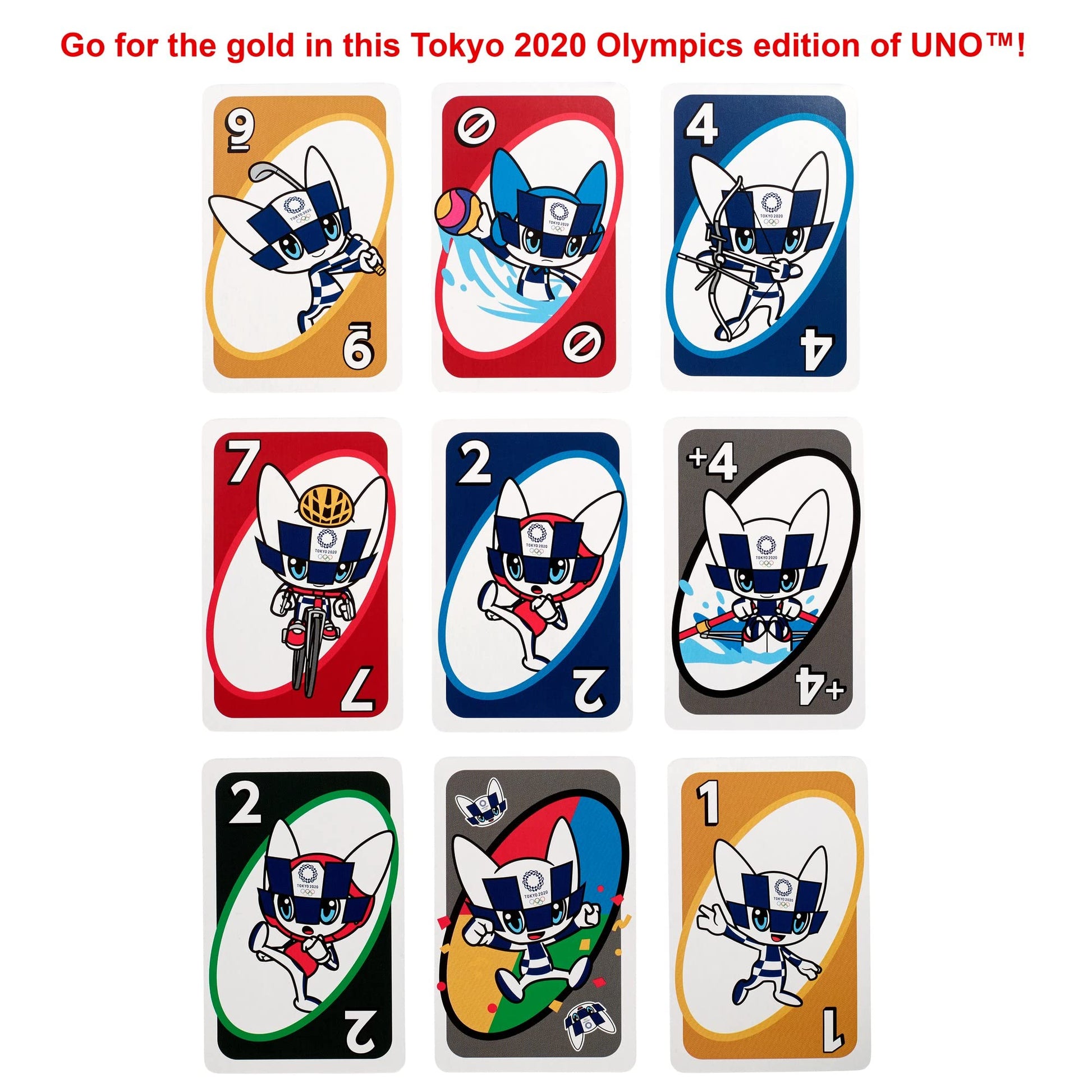 Mattel Games UNO Olympic Games Tokyo 2020 Card Game, with 112 Cards and Instructions for Players 7 Years and Older, Great for Kid, Family or Adult