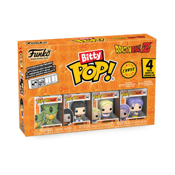Funko Pop! Bitty: Dragon Ball Z 4-Pack - Cell, Android 17, Android 18, and A Surprise Mystery Mini Figure - Anime Collectable - Stackable Display