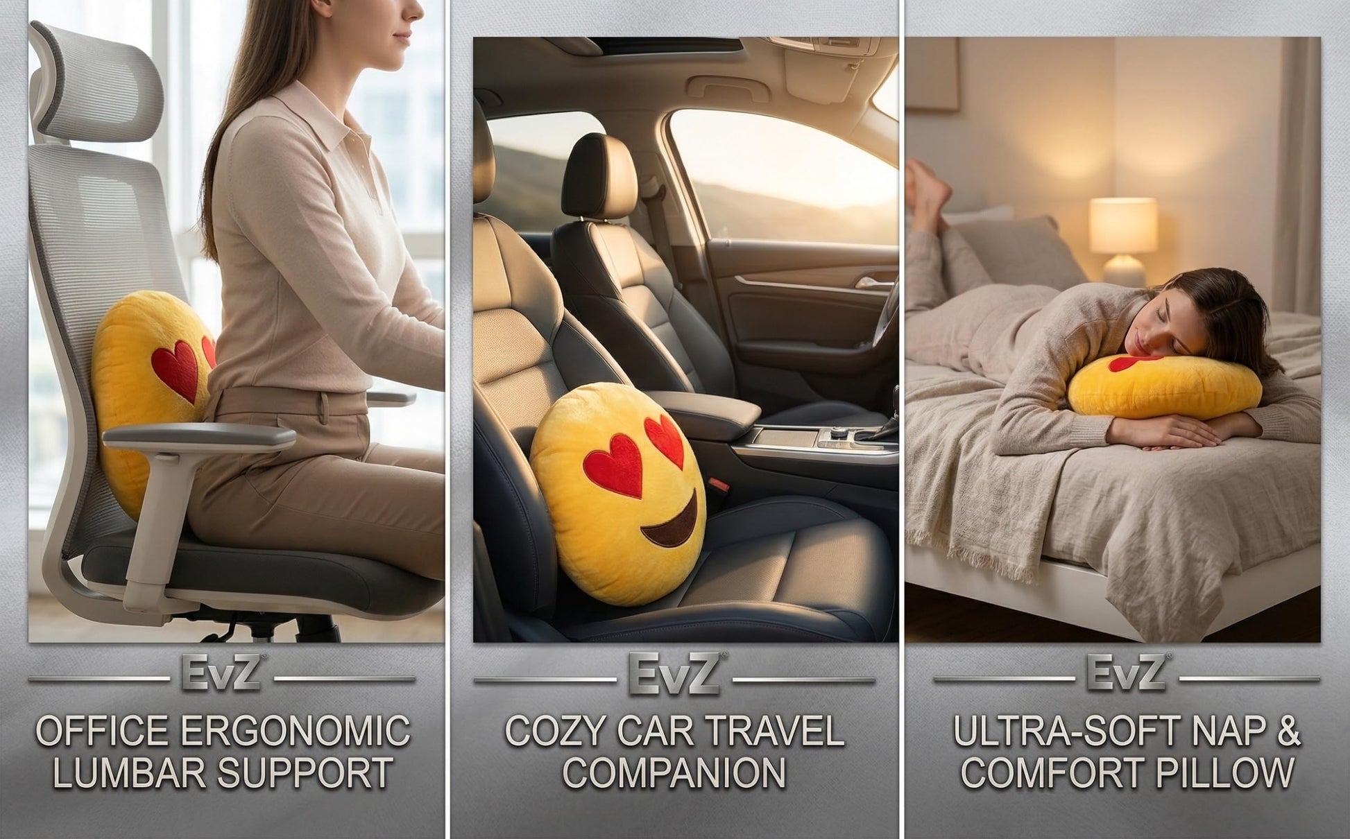 EvZ Official Certified Blush Emoji Pillow - 32cm Large Soft Plush Shy Smiley Face Emoticon Cushion - Cute Pink Cheek Decorative Stuffed Toy for Girls
