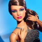 Barbie Looks Fashion Doll with Wavy Brown Hair & Curvy Body Type Wearing Silvery & Black Halter Dress, Collectible with Posable Made to Move Body